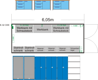 Werkstattcontainer Typ WE